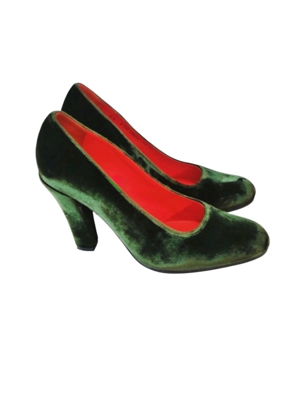 Robert Clergerie Paris Green Velvet Heels